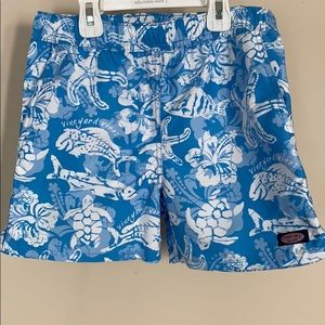Vineyard vines boys bathing suit.